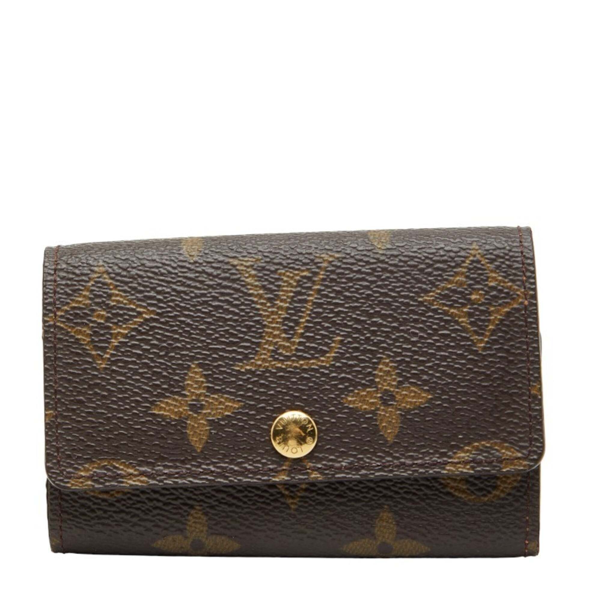 Louis Vuitton Monogram Multicle 6 Key Case, 6-Ring, M62630, Brown Leather, Wo...